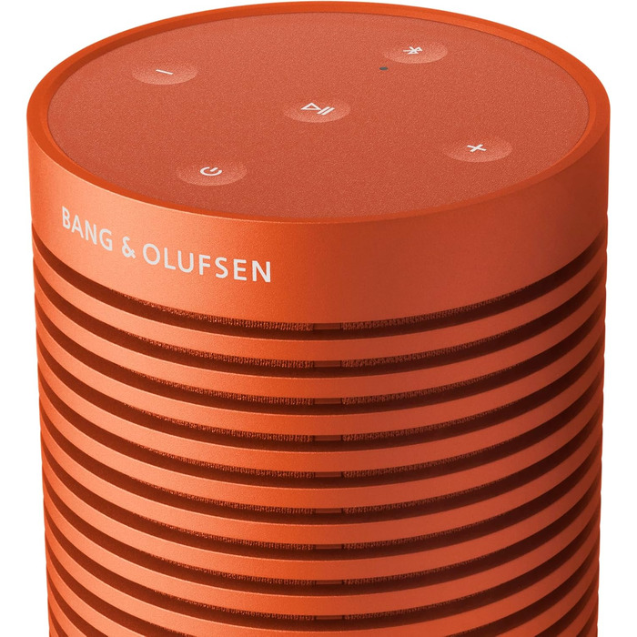 Bang & Olufsen Beosound Explore – Портативна Bluetooth колонка для дому, подорожей та активного відпочинку, 27 годин роботи, водонепроникність, 360° звук, USB-C, Чорний Антрацит (Bonfire Orange)