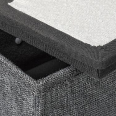 Сходинки для собак та котів Relaxdays, 3 сходинки, з місцем для зберігання, сірий/білий, 39 x 40 x 49 см