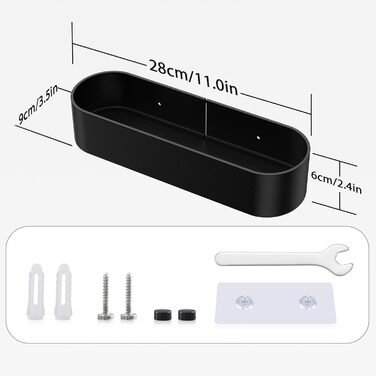 Geeqzeel Shower Shelf No Drilling, Shower Rack, Shower Basket, Self-Adhesive Bathroom Shelf, Wall-Mounted for Bathroom, Kitchen