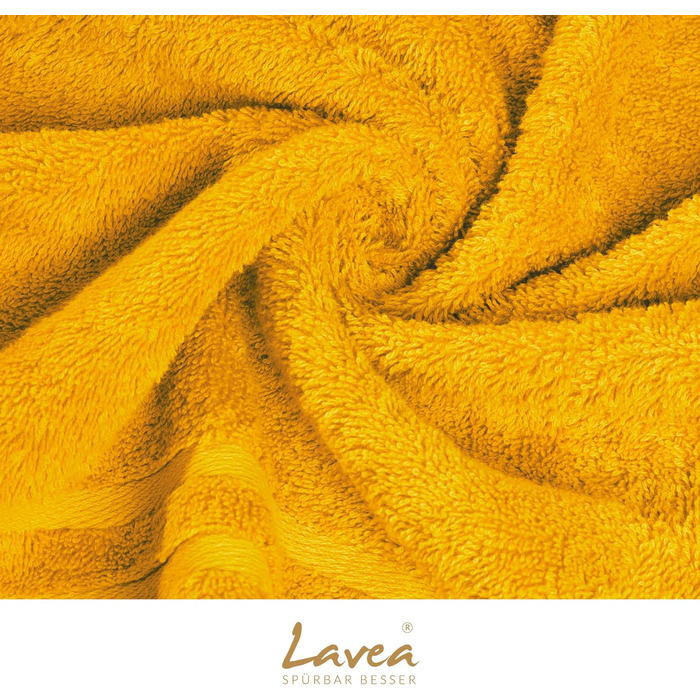 Набір рушників Lavea Elena: 10 рушників (рапсовий жовтий) – 100% бавовна, м'які, швидковисихаючі, Oeko-Tex