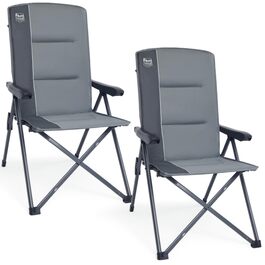 Набір кемпінгових стільців Timber Ridge (2 шт) складані, з високою спинкою, регульовані (3 положення), вантажність 160 кг, сірі