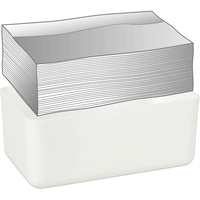 Relaxdays Коробка для рушників з бамбука з кришкою, для ванної кімнати, сучасний дизайн, білий/натуральний, 10 x 23 x 13 см