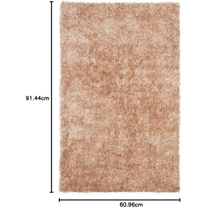 Килим SAFAVIEH Zottelig New Orleans Shag, бежевий, 61 x 91 см - для вітальні, їдальні, спальні