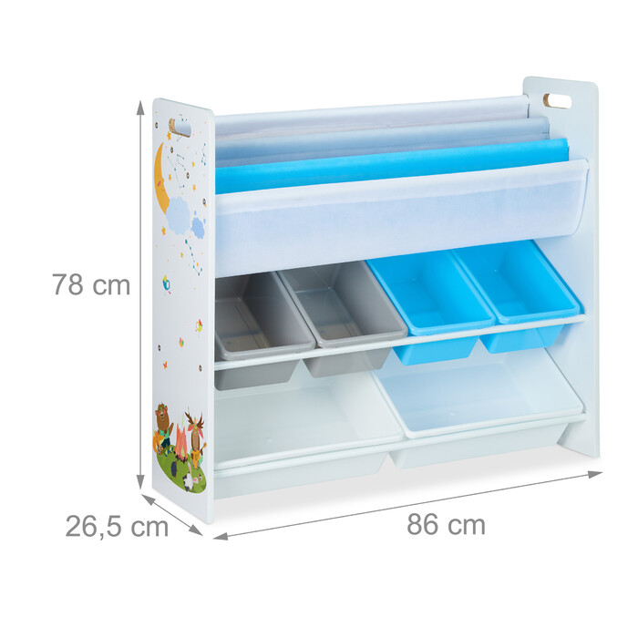 Relaxdays Kids' Shelving Unit with 10 Compartments and Design