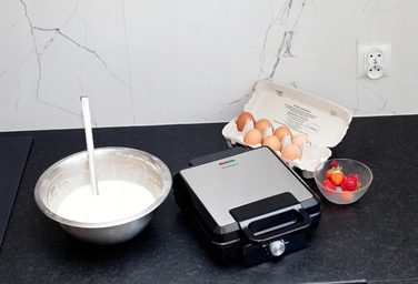 Вафельниця Berlinger 2300 Вт, чорна, з регулюванням температури, на 4 вафлі