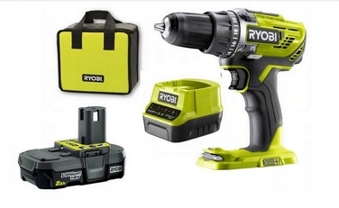 Акумуляторний дриль-шурупокрут Ryobi 18 V 2,00 Ah 50 Nm з сумкою