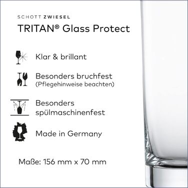 Набір склянок для лонгдрінків SCHOTT ZWIESEL Bar Special, 4 шт, прямолінійні келихи з тритан-кришталю, для коктейлів, можна мити в посудомийній машині, вироблено в Німеччині
