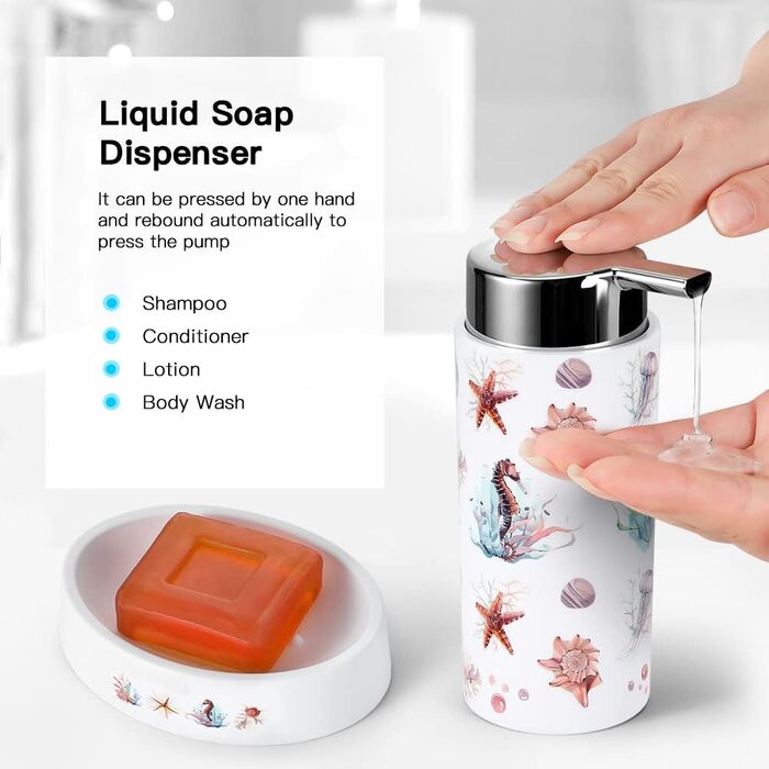 Набір аксесуарів для ванної кімнати Otostar Bambus: миловарка, тримач для зубних щіток, стаканчик, мильниця, тримач для ватних паличок, тримач для туалетного йоржика, сміттєвий бачок (6 предметів)