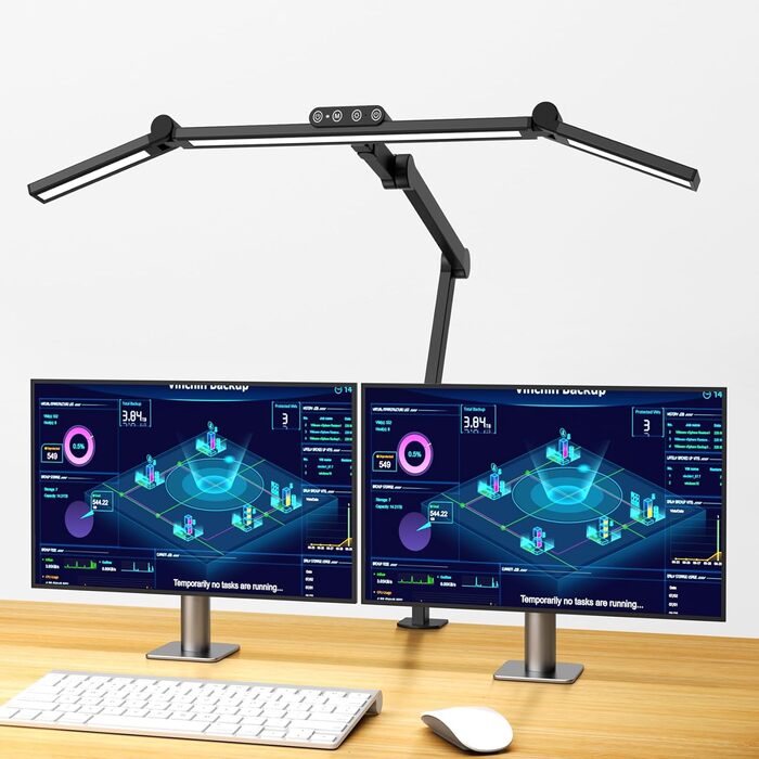LED лампа настільна YOUKOYI: регульоване світло, 24W, 5 температур кольору, 5 рівнів яскравості, для роботи, навчання, дому, офісу, захист очей