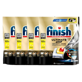 Таблетки для посудомийної машини Finish Ultimate Plus Infinity Shine Citrus, 105 капсул