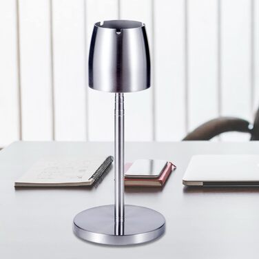 Асбечка для автомобіля з нержавіючої сталі, висувна 34-65см, велика, з кришкою, антиковзка, для вулиці та дому