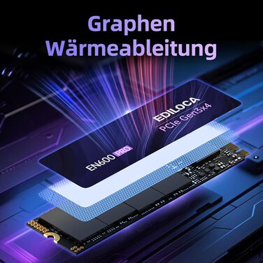 SSD накопичувач EN600 PRO 2TB PCIe 3.0x4 NVMe M.2 2280 - 3500 MB/s, 3D NAND TLC, SLC-кеш, для ПК, ноутбуків та десктопів