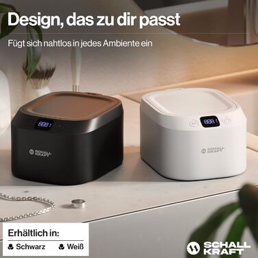 Ультразвукова ванна для чищення 48 кГц з УФ-дезінфекцією | Для ювелірних виробів, зубних кап, брекетів та дрібних предметів | Біла