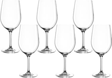 Leonardo Ciao+ Red Wine Glasses, Set of 6, Red Wine Goblets with Drawn Stem, Dishwasher-Safe Wine Glasses, Height 22.5 cm, 610 ml, 061449