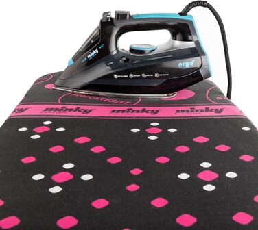 Гладильна дошка Minky Extra широка з підставкою для парогенератора, чорна (велика, компактна) HH40707103K