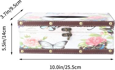 Коробка для серветок вінтажна, органайзер для тканинних серветок, тримач для серветок - для вітальні, ванної кімнати, спальні, офісу (Стиль 1)