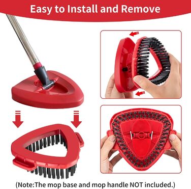Змінна насадка для швабри O Cedar EasyWring Spin Mop, мікрофібра, трикутна з жорсткою щетиною, для ванної, кухні, басейну, скла та плитки, 2 шт.