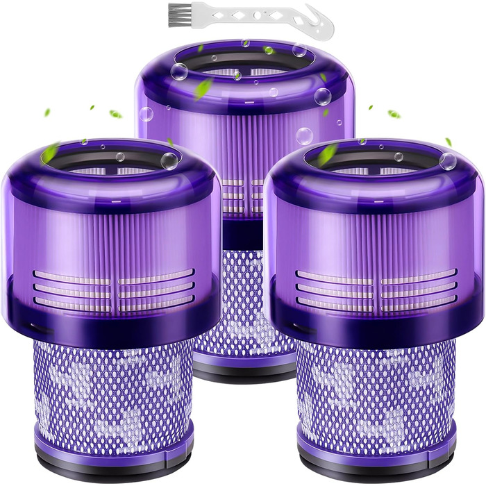 Фільтр для пилососа Dyson V11/V15 (3 шт.) - Оригінал, HEPA, для Dyson Animal/Absolute/Torque Drive/Fluffy/Extra/Complete Pro/SV14/SV17/SV22