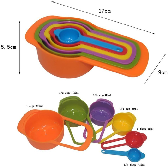 Homemaker Measuring Cups and Spoons, 6-Piece Set