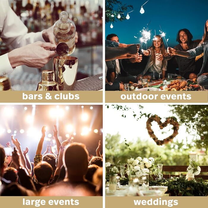 50 пластикових келихів для шампанського MATANA Premium з блискітками (150 мл) – багаторазові келихи для коктейлів, десертів та вина, ідеальні для вечірок та свят