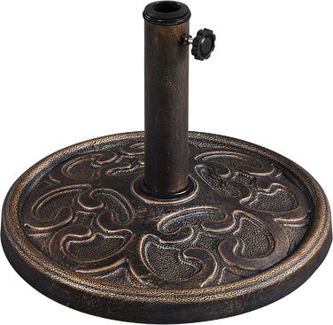 Yaheetech Umbrella Stand Balcony Umbrella Stand Market Umbrella Stand Umbrella Base Umbrella Stand for Umbrella Poles up to 38 mm / 48 mm, Bronze