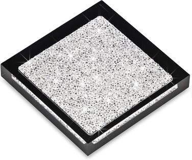 Luxurious Coaster Embellished with Swarovski Crystals/Elegant Table Decoration (1 piece - black)