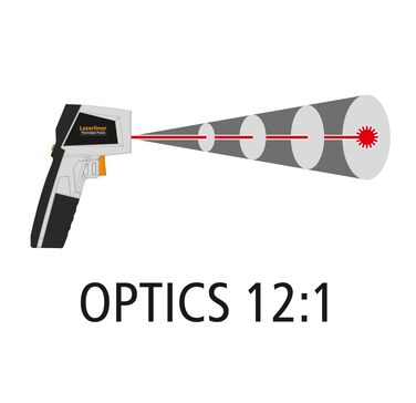 Лазерний термометр Laserliner ThermoSpot -38°C до 365°C, цифровий, з лазерним прицілом, Auto-Hold, MAX-дисплей
