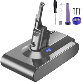 Запасний акумулятор Powtree для пилососів Dyson DC62, DC58, DC59, DC61, DC72, DC74, SV03, SV04, SV05, SV06, SV07, SV09 (V8) Animal Absolute + 2 фільтри + кришка + 2 гвинти