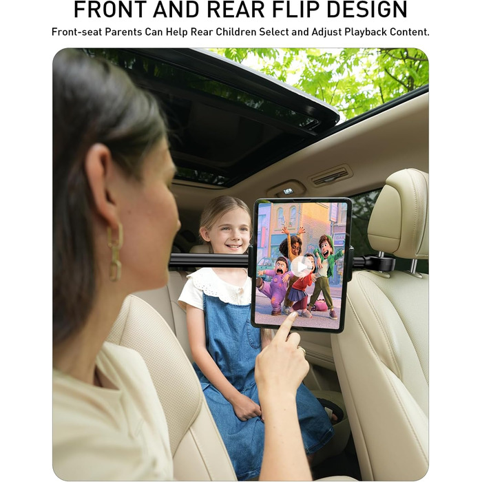 Тримач для планшета TRYONE в авто - регульований, універсальний, для iPad, Samsung Tab, Switch, телефонів (4.7-16.1 дюймів)