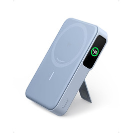 Powerbank Anker MagGo: 10000mAh, Qi2, 15W, MagSafe, USB-C, з дисплеєм та підставкою (Синій)