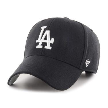 Кепка бейсболка Los Angeles Dodgers #35225, регульована, на липучці, вигнутий козирок, офіційна