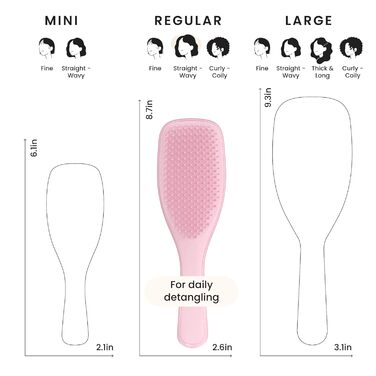 Тізер Тангл Тізер Ultimate Detangler – щітка для волосся для мокрого та сухого волосся, для всіх типів волосся, рожева