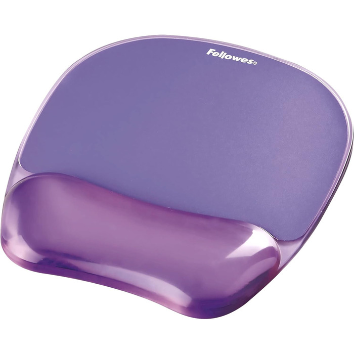 Підставка для зап'ястя Fellowes Crystals Gel з підкладкою для миші, фіолетова