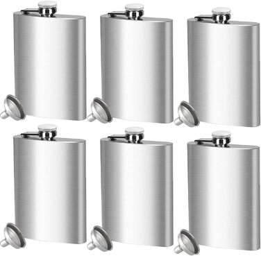 Набір фляг з нержавіючої сталі, рожевий, 8oz/240мл: фляга + 2 стаканчика, для подорожей, вечірок, подарунків