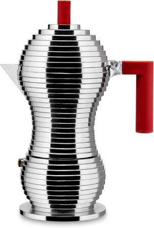Еспресо-машина Alessi Pulcina MDL02/6 - червона, з литого алюмінію, на 6 чашок