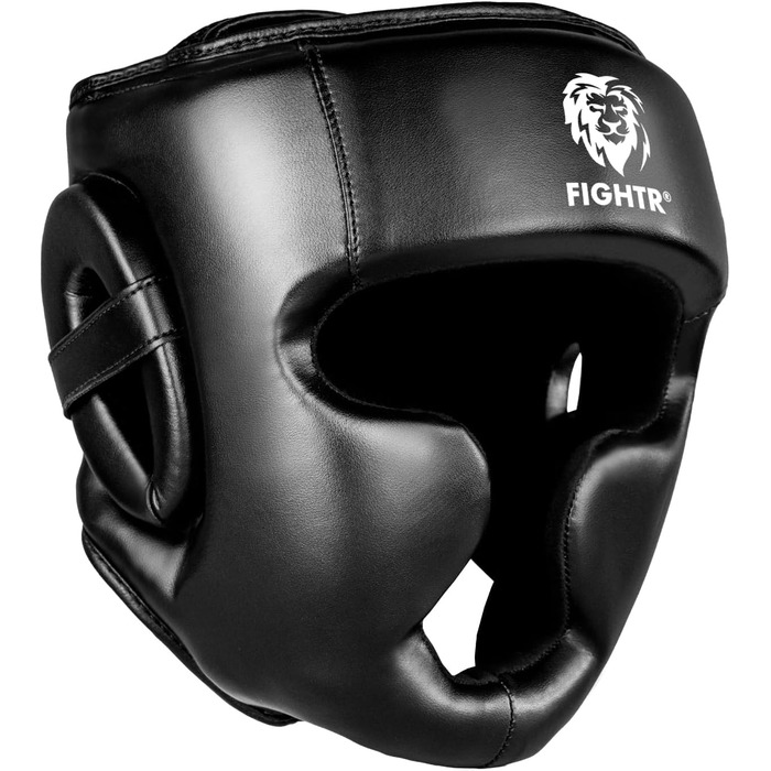 FIGHTR® Adjustable Headguard - Premium Boxing Helmet for Sparring | MMA, Muay Thai, Kickboxing & Combat Sports (L-XL, Black)