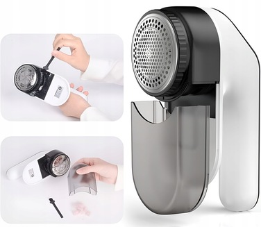 Потужна машинка для видалення ковтушків та ворсу з одягу, светрів та оббивки — 6 лез, USB-зарядка, великий розмір