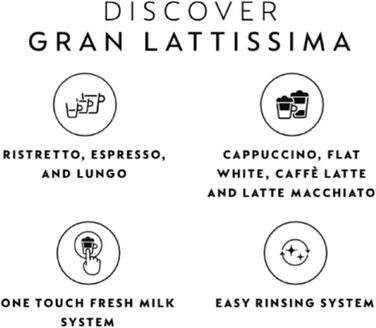 Nespresso De'Longhi Gran Lattissima EN650.B Coffee Capsule Machine with Automatic Milk System, 9 Direct Select Buttons, 1 L Water Tank, 25 Sec. Heating Time, 19 bar Pump Pressure, Auto Shut-Off, Black. Previous Model