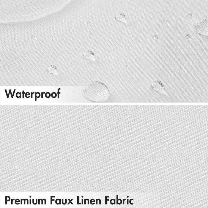 Шторка для душу MIULEE з льону, текстурована, 120x200 см, важка, готельний стиль, поліестер, водовідштовхувальна, антигрибкова, миється, тканинна шторка для ванної кімнати з 8 кільцями