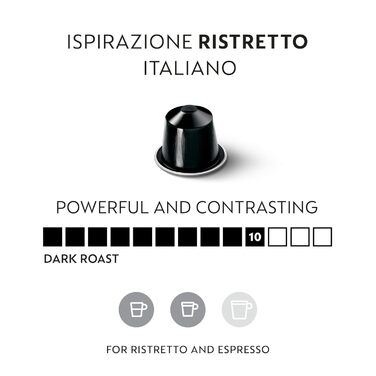 Кава NESPRESSO Original Ristretto, темне обсмаження, 50 капсул для капсульних машин Original
