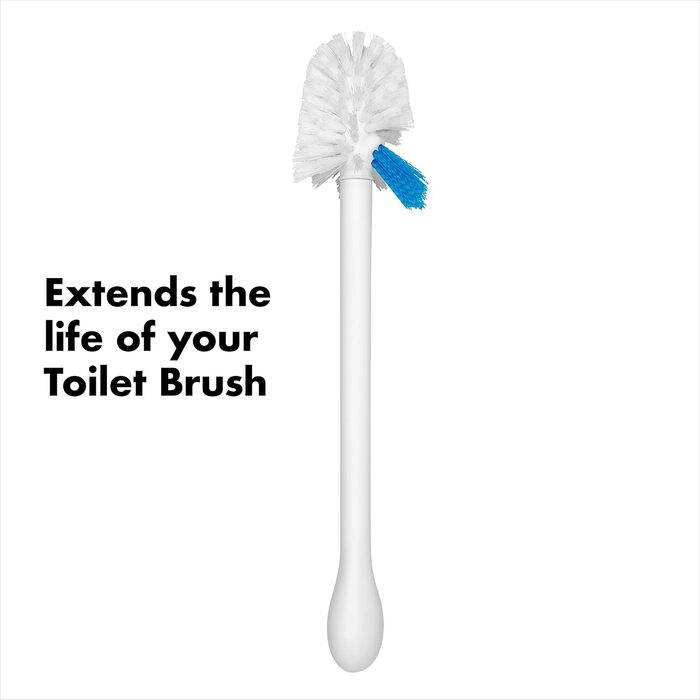 OXO Good Grips Toilet Brush with Rim Cleaner Replacement Head Refill Pack