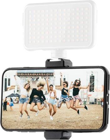 Штатив відео MOJOGEAR 140 см з тримачем для смартфона - алюмінієвий штатив для камери DSLR, екшн-камери, телефону, з кульковою головкою, швидкознімною платформою, сумкою