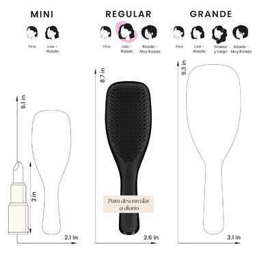 Тізер Тангл - Ultimate Detangler - Щітка для волосся для мокрого та сухого волосся, розплутування, всі типи волосся, чорний лікерний колір