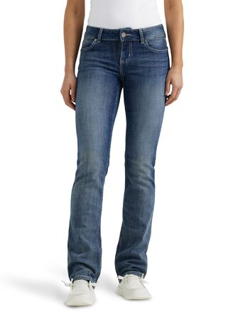 Жіночі джинси Wrangler Western з еластичним поясом та прямими штанинами 7x34, темно-синій колір