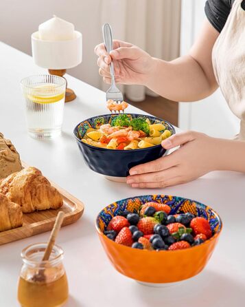 Набір супових тарілок Vancasso (6 шт) з порцеляни для супу, мюслі, рамену, десерту та пасти