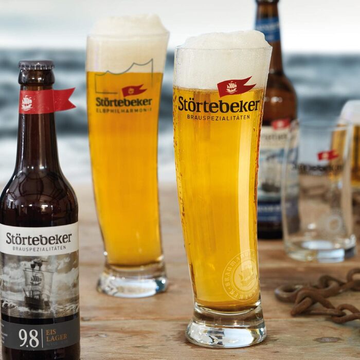 Störtebeker Wheat Beer Glasses 0.5 l - 6 Wheat Beer Glasses in the Sydney Sailing Glass Design - Weissbier Glasses 0.5l - Störtebeker Glasses as a great beer gift
