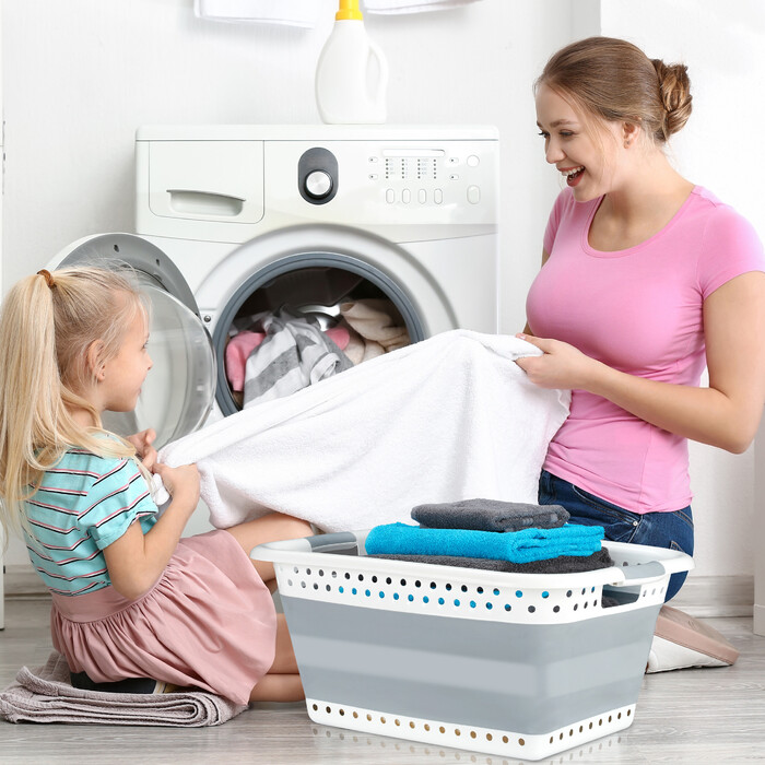 Relaxdays Folding Laundry Basket