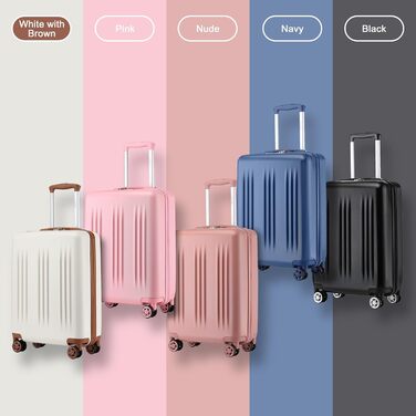 Набір валіз KONO: 3 шт. (55/65/75 см) з TSA-замком, розширювані, легкі, з 4 колесами