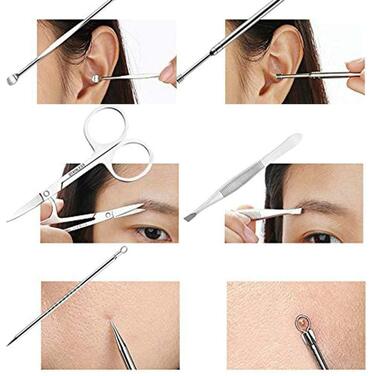 Набір для манікюру та педикюру 18 предметів у рожевому чохлі з шкіри