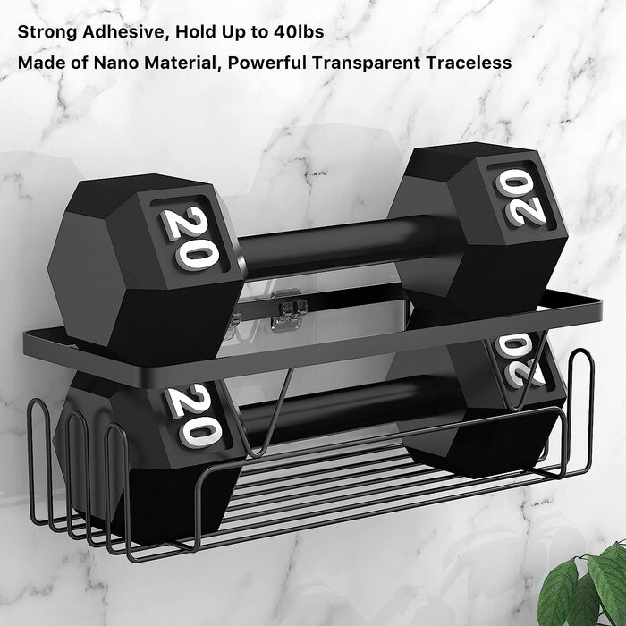 KEGII Adhesive Shower Shelf - 3 Pieces, Black